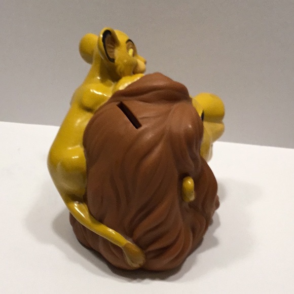 Vintage The Lion King Mufasa and Simba Vinyl Piggy Bank - Picture 4 of 8